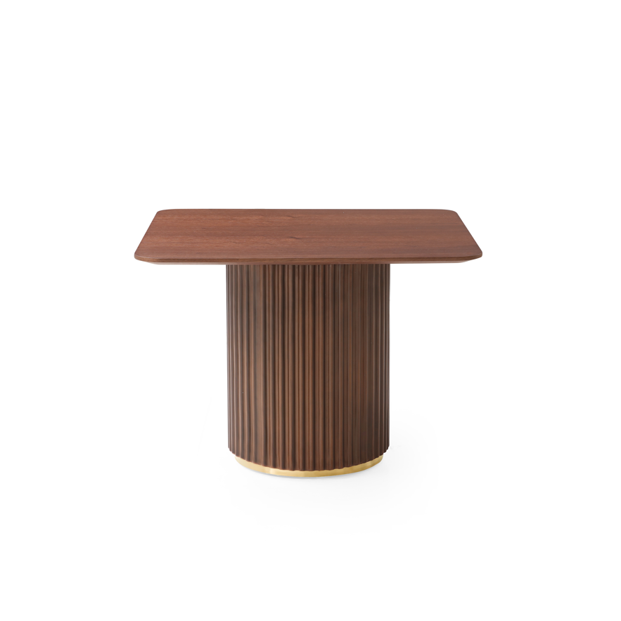 Lantine Walnut & Brass Side Table by Tommy Franks