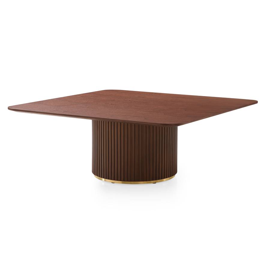 Lantine Walnut & Brass Coffee Table by Tommy Franks