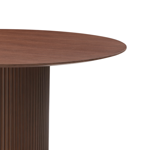 Lantine 150cm Walnut Round Dining Table by Tommy Franks