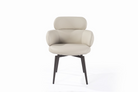 Jesi Natural Fabric Swivel Dining Armchair by Tommy Franks