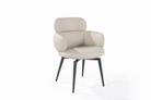 Jesi Natural Fabric Swivel Dining Armchair by Tommy Franks