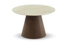 Milan Walnut Wood & Marble Dining Table Berkeley Designs