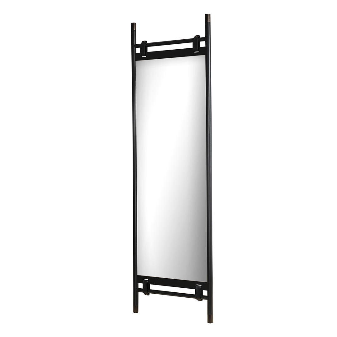 Troy Black Bronze Wood Mirror by RV Astley