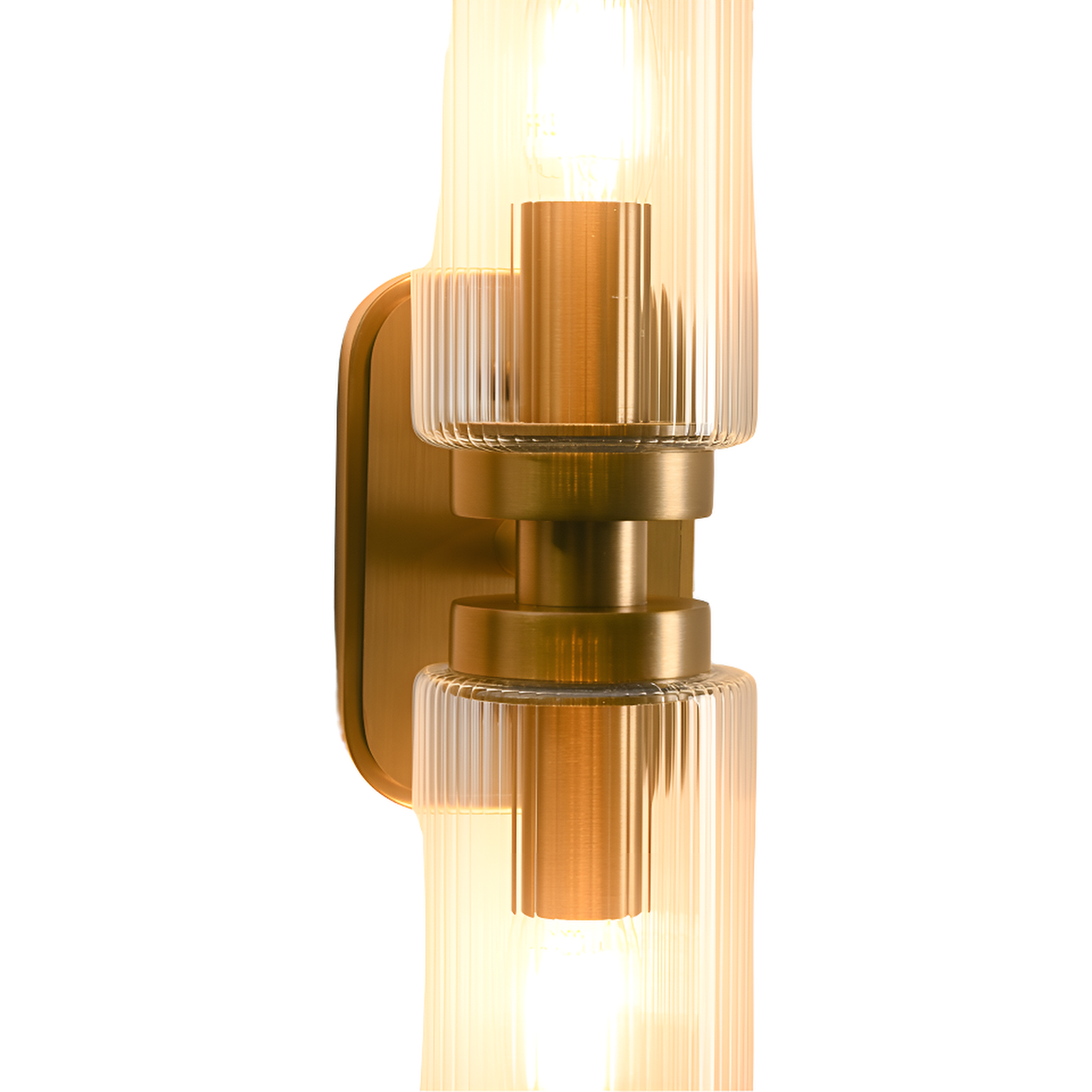 Revere Wall Light in Gold with Clear Glass Light Shade by Luxe Collection