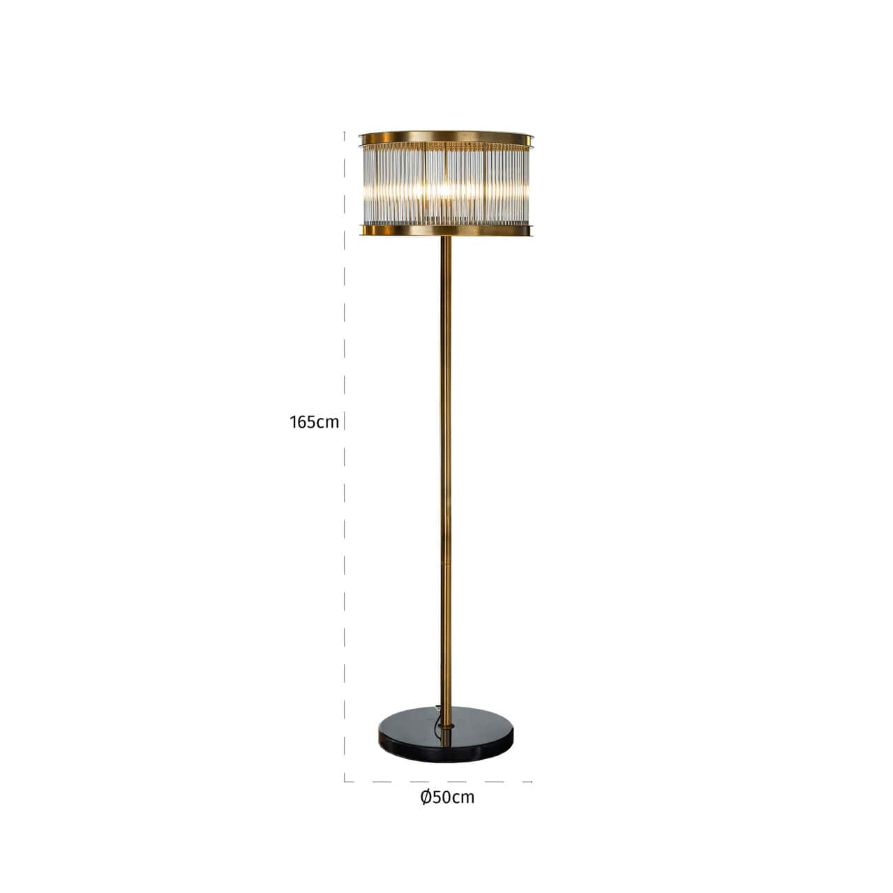 Nadine Floor Lamp Bronze & Glass by Richmond Interiors