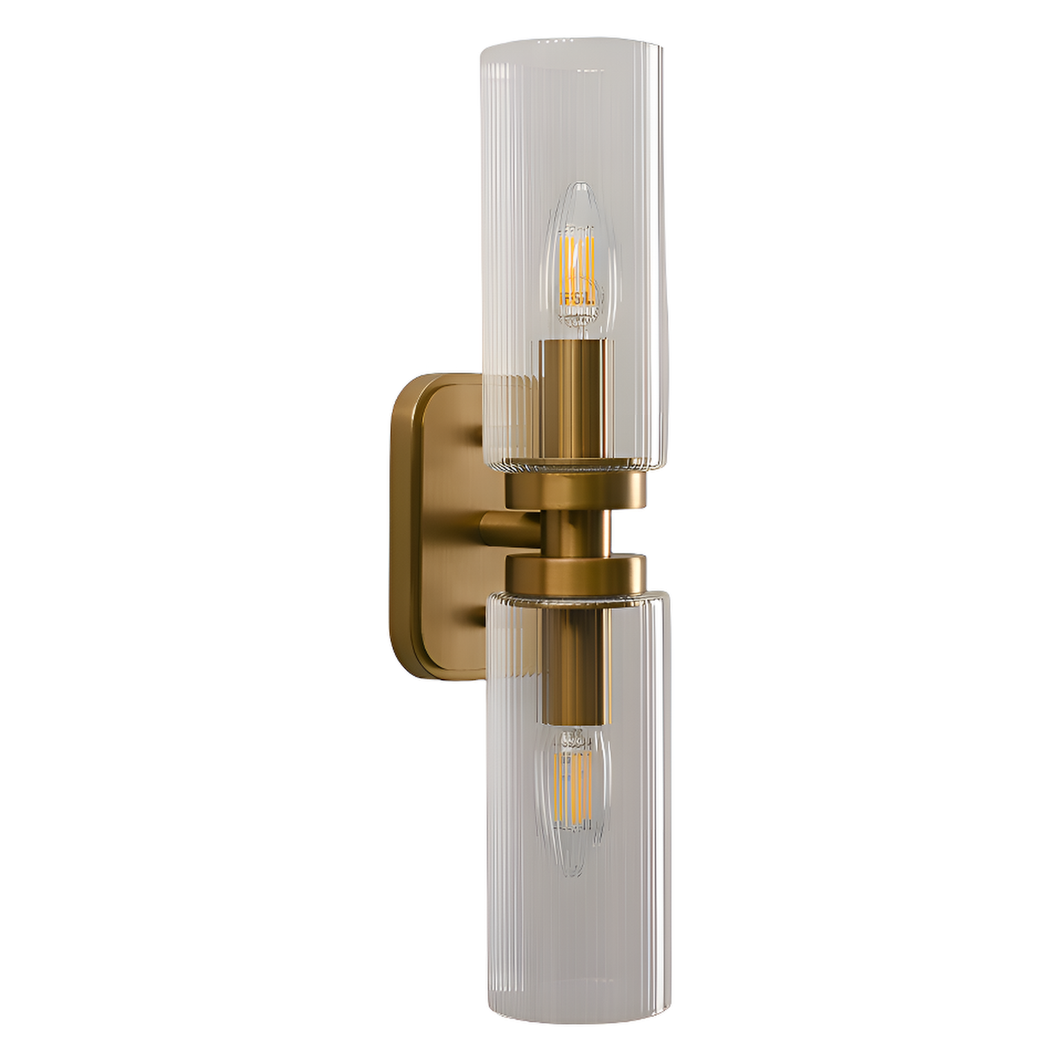 Revere Wall Light in Gold with Clear Glass Light Shade by Luxe Collection