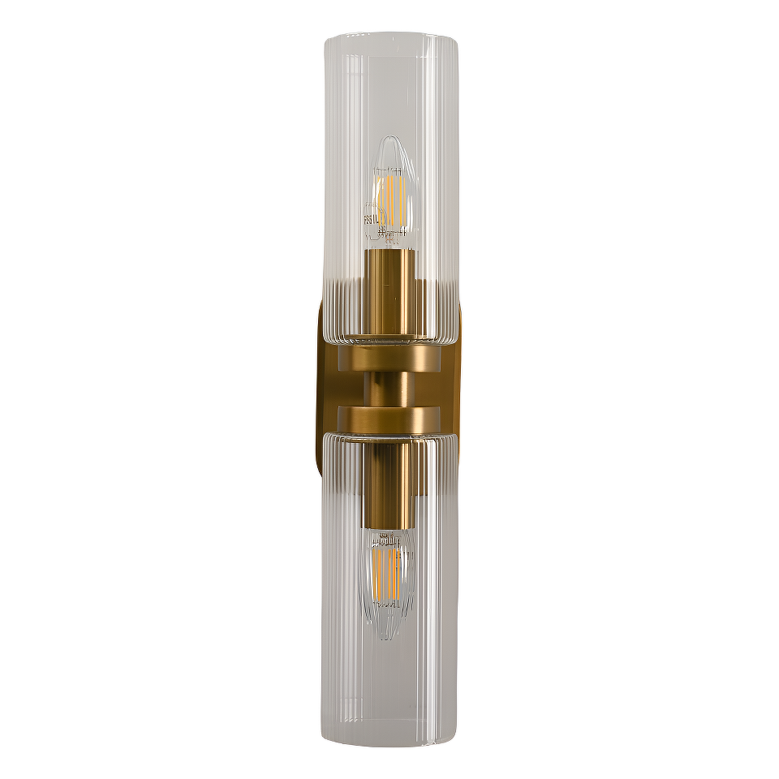 Revere Wall Light in Gold with Clear Glass Light Shade by Luxe Collection