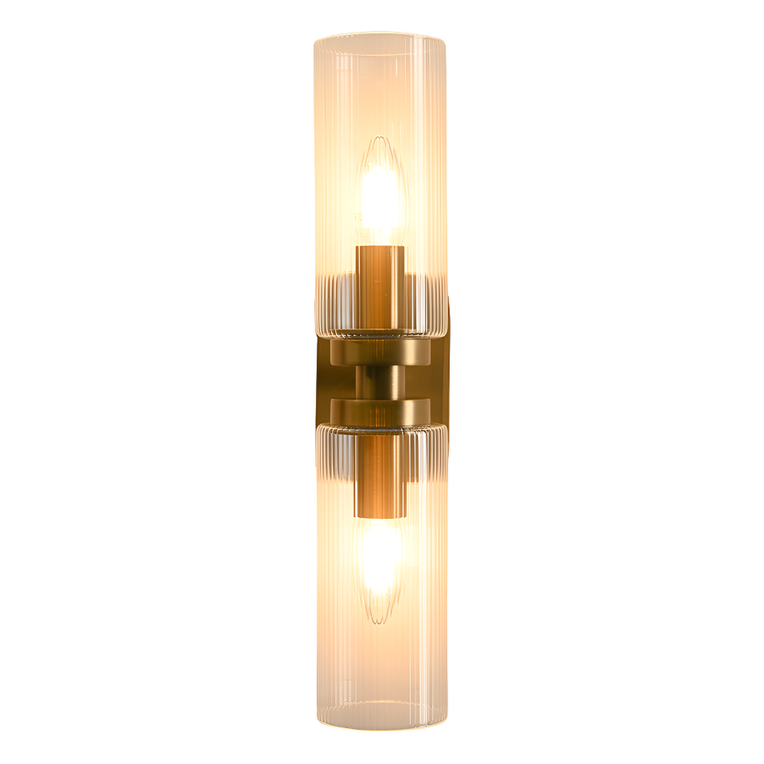 Revere Wall Light in Gold with Clear Glass Light Shade by Luxe Collection