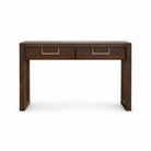 Lucca Walnut & Brass Console Table by Berkeley Designs