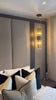RV Astley Colmar Single Pendant either side of a bespoke beadboard in a bedroom