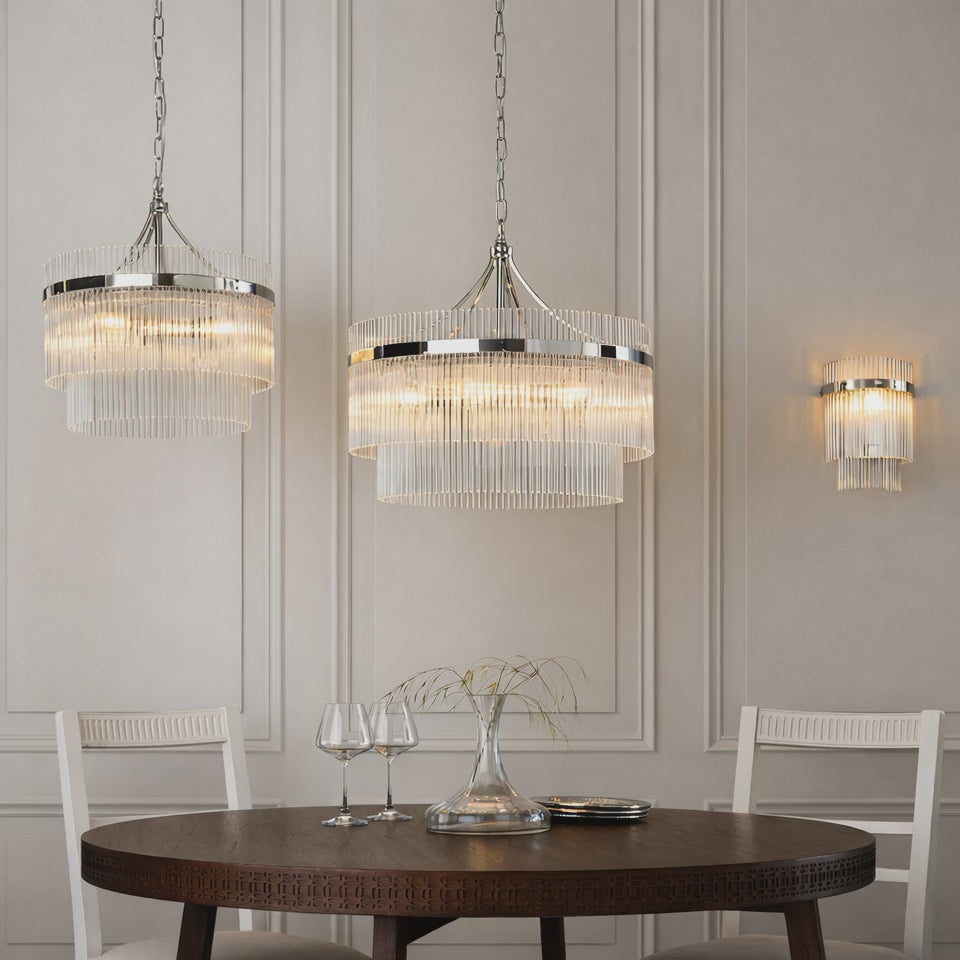 ルミナベッラMessalina SO4 peodant　chrome Zelma Polished Chrome LED Chain Pendant Light – Cp Lighting