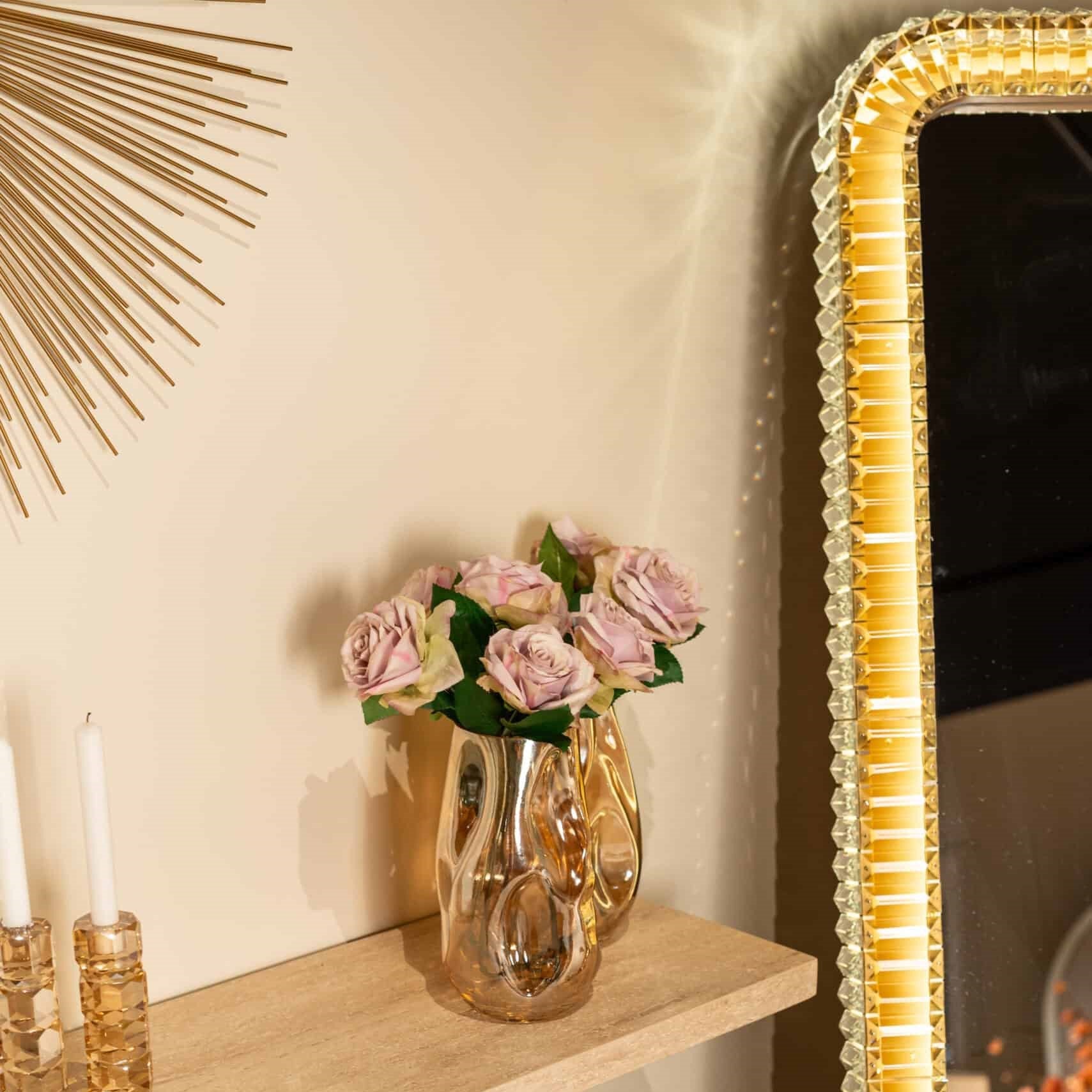 Kahlo Bronze Mirror Floor Illuminated Mirror by Richmond Interiors